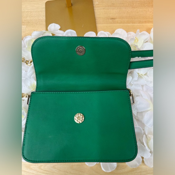 TopShop Green Crossbody Shoulder Bag with Gold Ring Detail - Picture 12 of 12